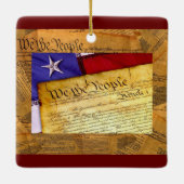 De Amerikaanse grondwet van het volk Keramisch Ornament (Achterkant)