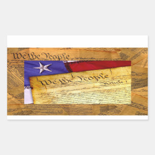 De Amerikaanse grondwet van het volk Rechthoekige Sticker