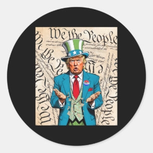 De Amerikaanse grondwet van Trump moet worden herl Ronde Sticker