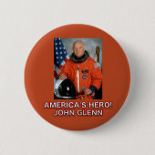 De Amerikaanse Hero John Glenn Button (Voorkant)