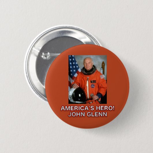 De Amerikaanse Hero John Glenn Button (Voorkant /achterkant)
