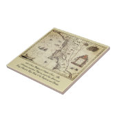 De Amerikaanse kust  Rare Kaart Tegeltje (Zijkant)