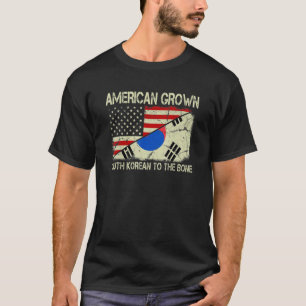 De Amerikaanse kweek Zuid-Koreaans naar de botten T-shirt