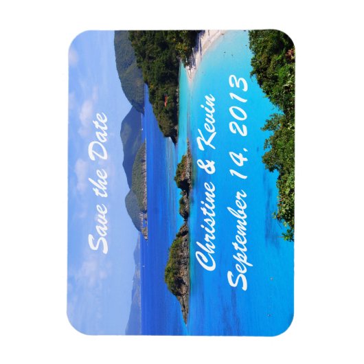 De Amerikaanse Maagdeneilanden sparen de Datum Mag Magneet (Verticaal)