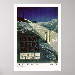 De Amerikaanse marine heeft Mannen nodig (US02300) Poster