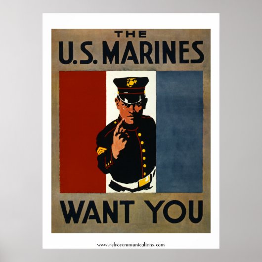 De Amerikaanse mariniers willen je Poster (Voorkant)
