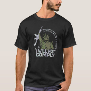 De Amerikaanse patriotten zullen niet voldoen aan  T-shirt