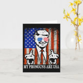 De Amerikaanse Patriottische Amerikaanse Vlag 4 ju Kaart (Gele Bloem)