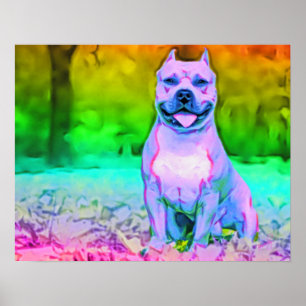 De Amerikaanse Pit Bull Terrier Dog Poster