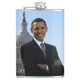 De Amerikaanse president Barack Obama als senator  Heupfles