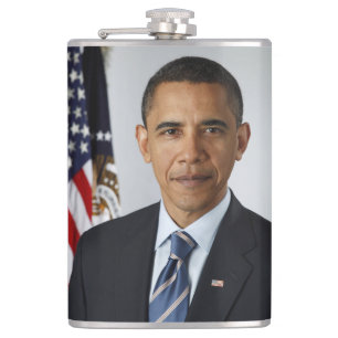 De Amerikaanse president Barack Obama in het Witte Heupfles