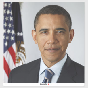 De Amerikaanse president Barack Obama in het Witte Sticker