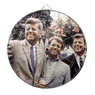 De Amerikaanse president John Kennedy & Robert & T Dartbord