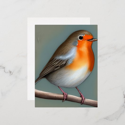 De Amerikaanse Robin Bird Graphic Folie Feestdagen Briefkaart (Voorkant / Achterkant)