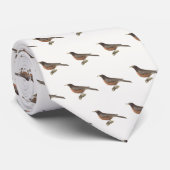 De Amerikaanse Robin (Turdus migratorius) NY Birds Stropdas (Opgerold)