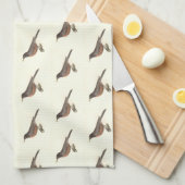 De Amerikaanse Robin (Turdus migratorius) NY Birds Theedoek (Quarter Fold)