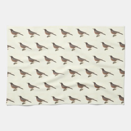 De Amerikaanse Robin (Turdus migratorius) NY Birds Theedoek (Horizontaal)