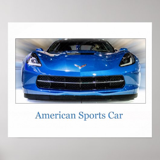 De Amerikaanse sportauto Poster (Voorkant)