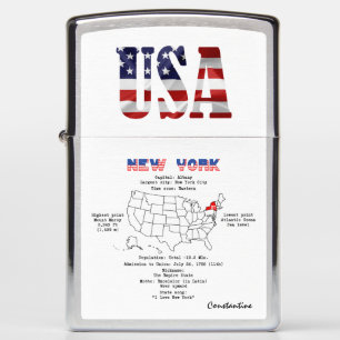 De Amerikaanse staat New York op een kaart en nutt