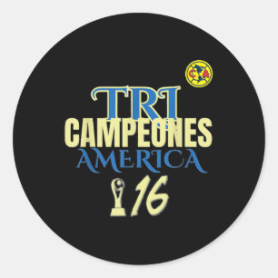 De Amerikaanse Tricampeon. Amame Mas Ronde Sticker