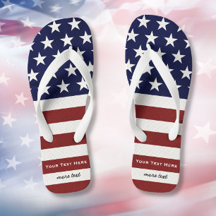 De Amerikaanse V.S. markeren de Patriottische 4 Teenslippers