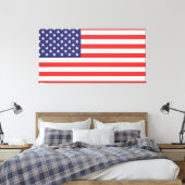 De Amerikaanse vlag Canvas Afdruk (Insitu (Slaapkamer))