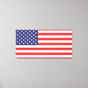 De Amerikaanse vlag Canvas Afdruk