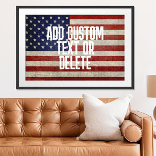 De Amerikaanse vlag, die in nood verkeert Poster