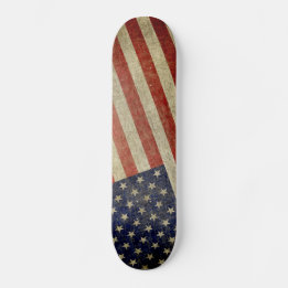 De Amerikaanse vlag, die in nood verkeert Skateboard
