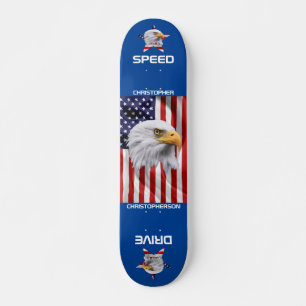 De Amerikaanse vlag, een verbluffend Eagle Patriot Skateboard