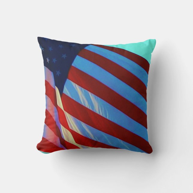 De Amerikaanse vlag Kussen (Voorkant)