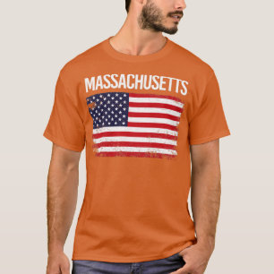 De Amerikaanse vlag Massachusetts T-shirt
