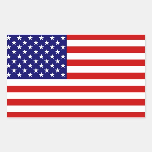 De Amerikaanse vlag Rechthoekige Sticker (Voorkant)