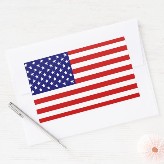 De Amerikaanse vlag Rechthoekige Sticker (Envelop)