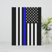 De Amerikaanse vlag van de Thin Blue Line (Staand voorkant)