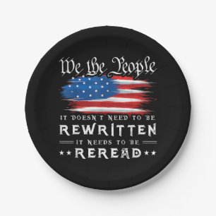 De Amerikaanse vlaggestaat moet worden herzien Papieren Bordje