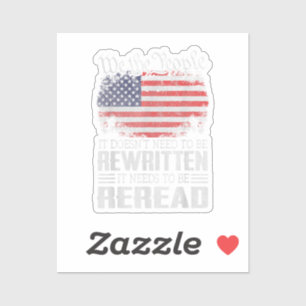 De Amerikaanse vlaggestaat moet worden herzien Sticker