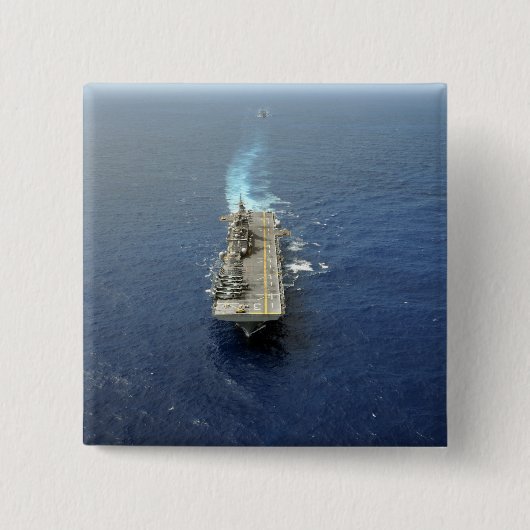 De Amfibious Ready Group Kearsarge Vierkante Button 5,1 Cm (Voorkant)