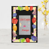 De Amigo van Cumpleaños Kaart (Gele Bloem)