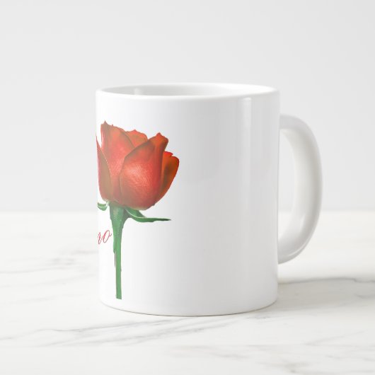 De Amo Roos Coffee-Mok Extra Grote Beker (Voorkant rechts)