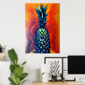 De ananas | AI Art Poster (Thuiskantoor)