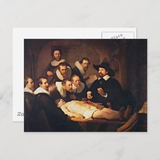 De anatomie Lectuur van Rembrandt Briefkaart (Voorkant / Achterkant)