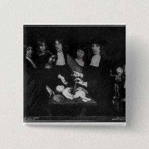 De anatomie-les van professor Frederik Vierkante Button 5,1 Cm