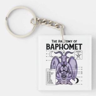 De anatomie van Baphomet Sleutelhanger