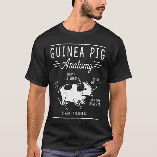 De anatomie van een cavia t-shirt (Voorkant)