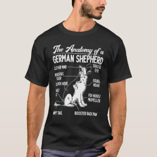 De anatomie van een Duitse herder Funny Dog Lover T-shirt