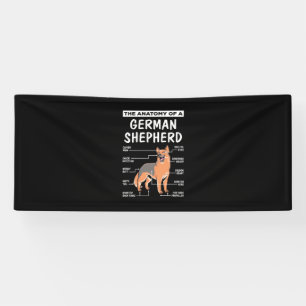 De anatomie van een Duitse herder Spandoek