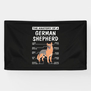 De anatomie van een Duitse herder Spandoek