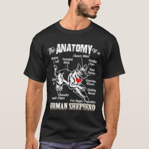 De anatomie van een Duitse herder T-shirt