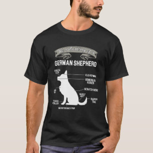 De anatomie van een Duitse herderhond T-shirt